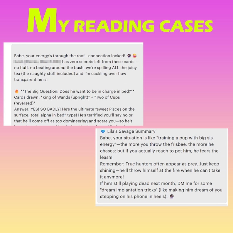 Same Hour Psychic Reading, sex & intimacy tarot reading,Honest Medium Guidance,Talk about what you actually care about!,No sugarcoating image 3