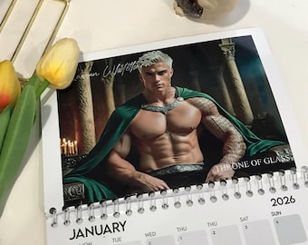 Book Boyfriend Ver 3 Calendar 2026 Romantasy Booktok Merch Bookstagram Gift Dark Romance The Year of Smut & Wingspan HFN