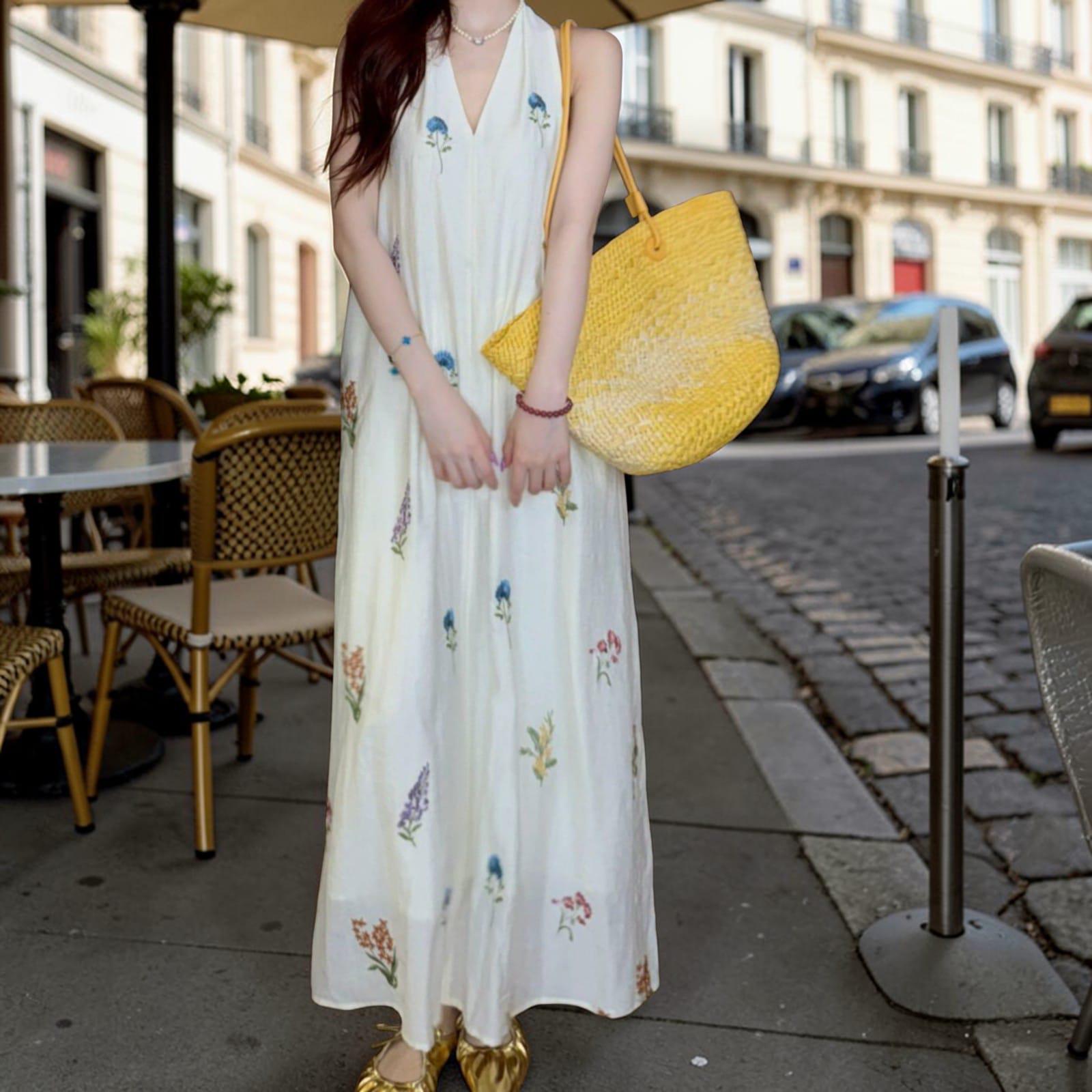 green emerald velvet dress Yellow Sweet Korean Style Fairy Dress French Vintage Elegant Fairy Dre –  Hoobd main image 1