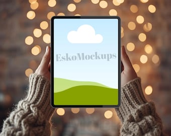 5 book Mockup Bundle Holidays Device Mockups iPad Bookstagram Templates Kindle Canva Template Boho Tablet Flatlay Christmas Book Cover XMas