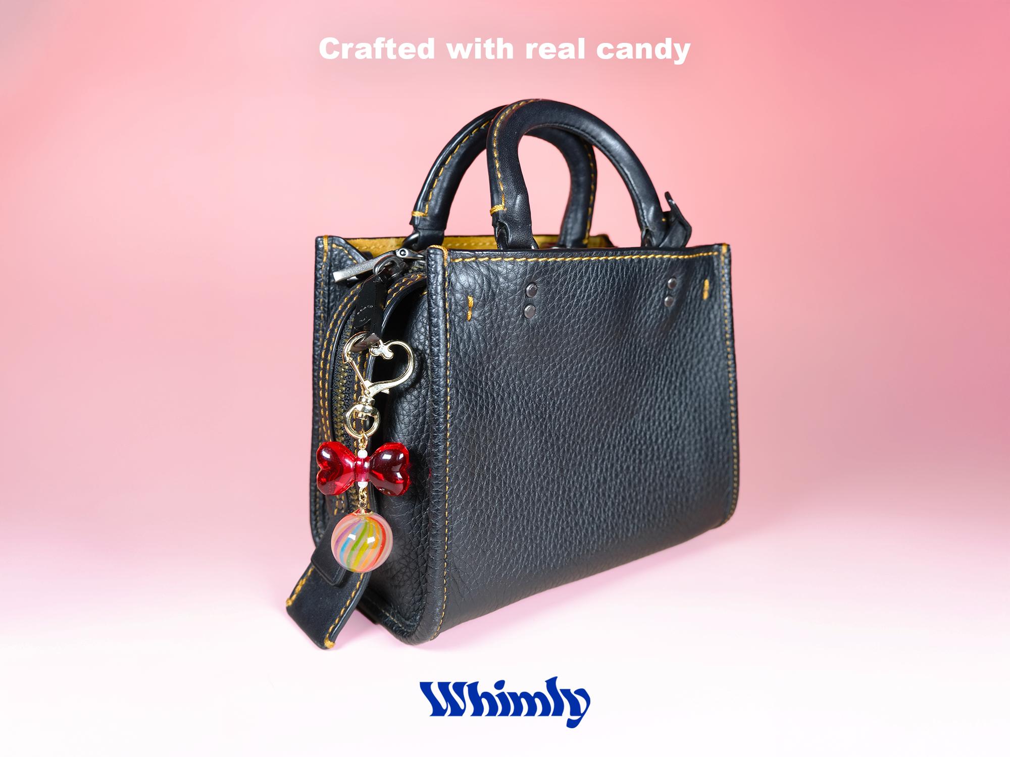 RAINBOW BOW - Real Candy Ball Bag Charm | Resin Keychain | Backpack ...
