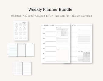 2026 Work Organization Bundle for Busy Professionals | Task Tracking & Notes Pages Printable PDF