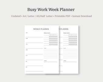 Work Week Planner for Busy Professionals | Weekly Work System