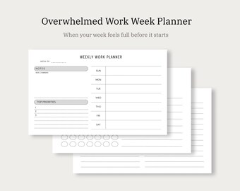 Work Week Planner Printable | Control Tasks & Routines