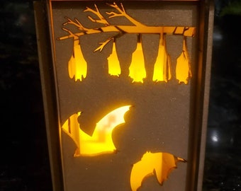 Wooden Bat Lantern