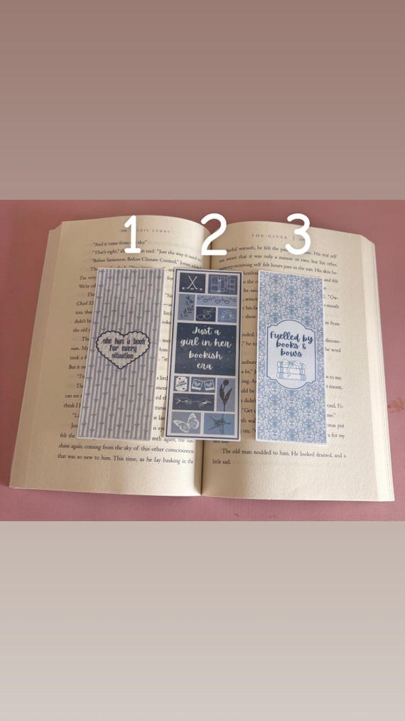 Blue Bookmaker: "Just a girl in her bookish era" Bookmark