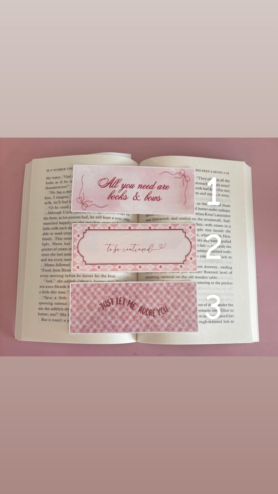 Pink Strawberry, Pattern Bookmark Bookmark
