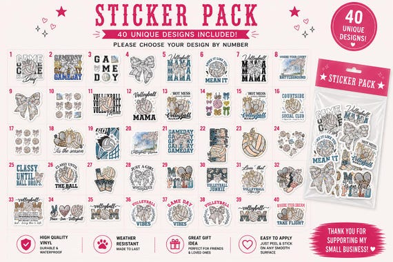 Volleyball sticker pack