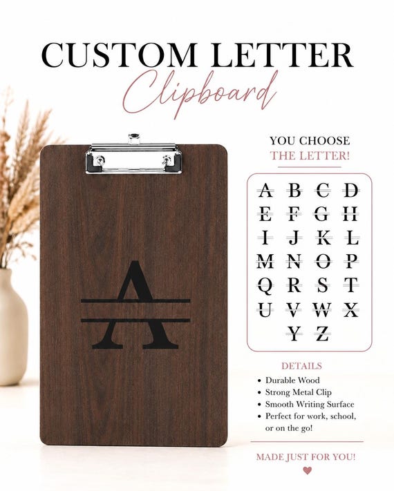 Wood vinyl Clipboard