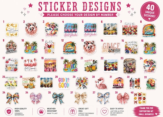 Summer sticker pack