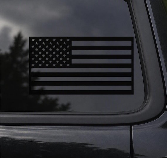 Black American Flag Vinyl Decal