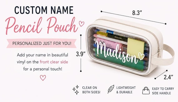 Custom Name Pencil pouch