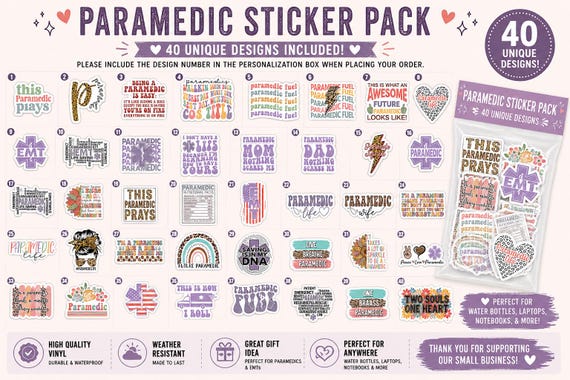 Paramedic sticker pack