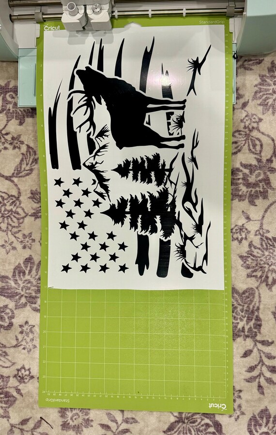 Elk Flag Window Sticker