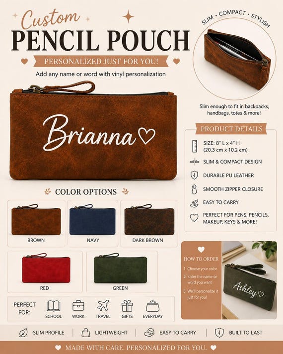 Leather Pencil Pouch