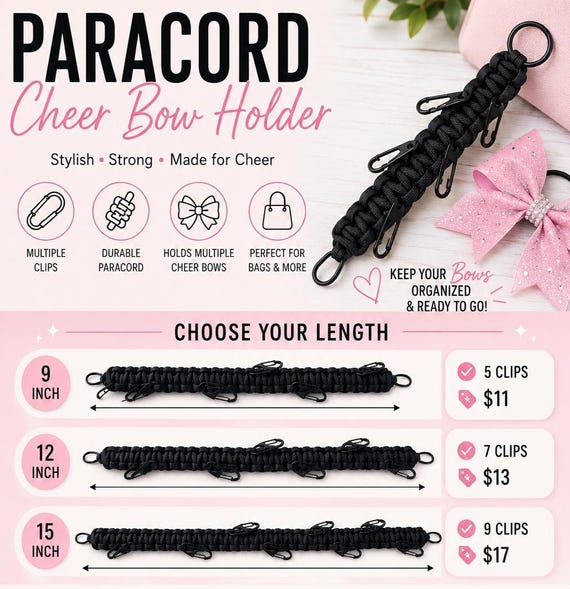 Custom Cheer Bow Holder Keychain