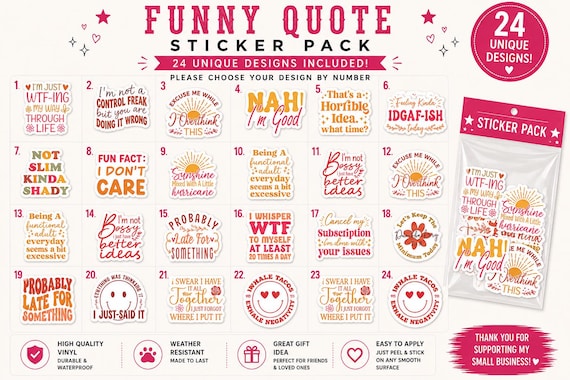 Funny Quote sticker pack