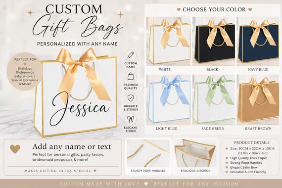 Custom Name gift bag