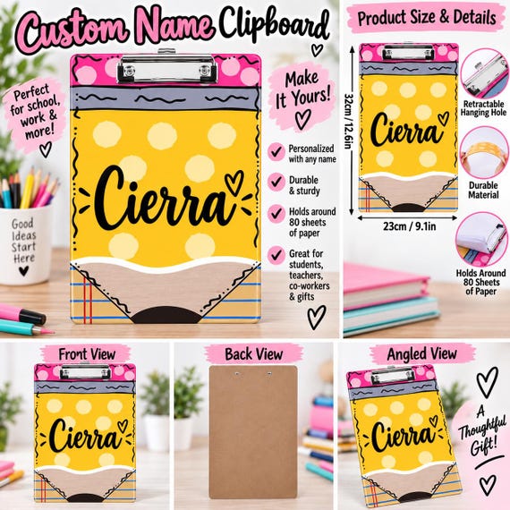custom name Teacher Clipboard