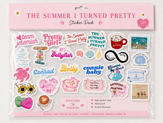 Summer I Turned pretty sticker pack