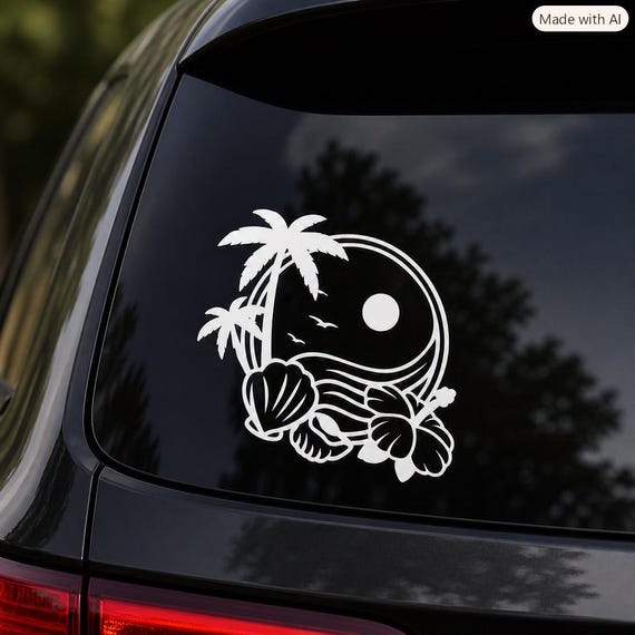 Tropical vinyl sticker