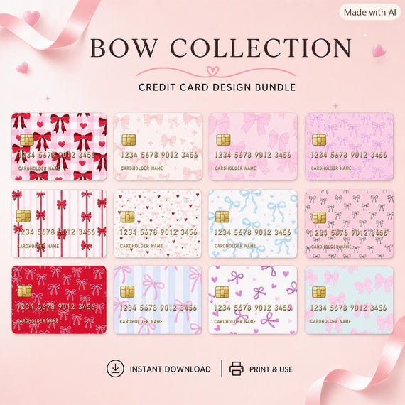 Bows Card Design Sticker