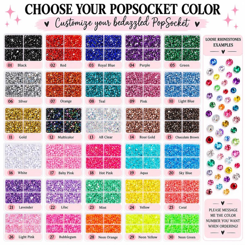 Sparkly Design Popsockets: Swappable Top, Phone Grip & Stand - Etsy