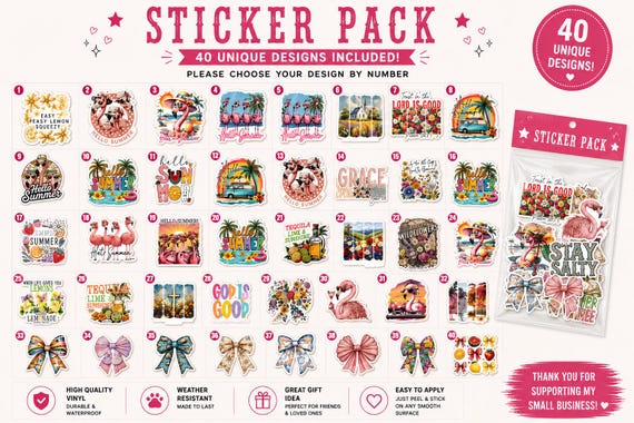 Summer sticker pack