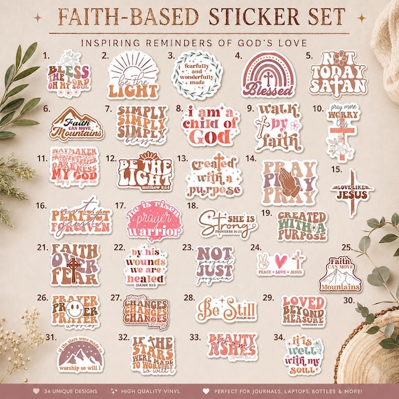 Faith-Based Inspirational Stickers: Inspiring Reminders of God's Love