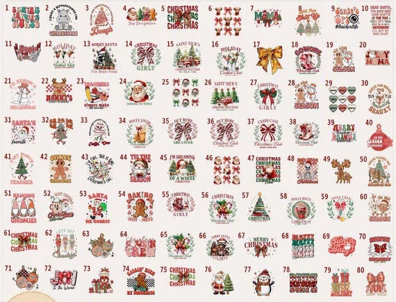 Christmas Sticker Collection: Holiday Designs, Festive Graphics