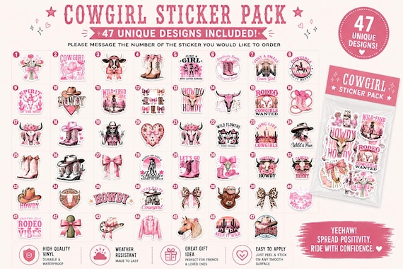 Cowgirl Sticker pack