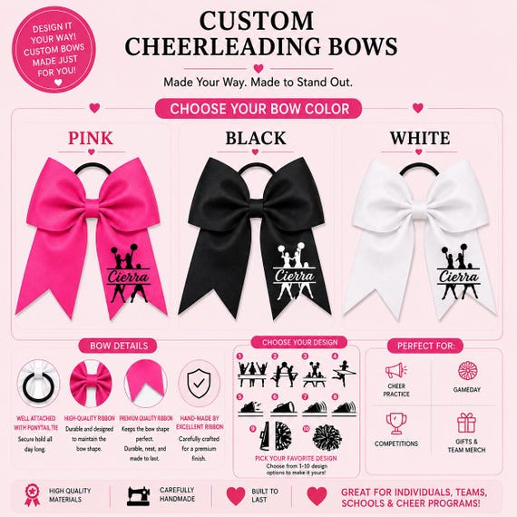 Custom NAME Cheer Bow