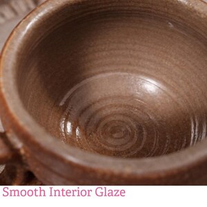 Handmade Rustic Stoneware Clay Mug, Tree Bark Design, Shino High Fire Glaze, Wheel-Thrown Artisan image 12