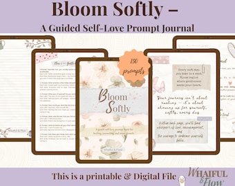 Guided Self-Love journal Prompts PDF | Journaling prompts for Healing, Self-Discover, mindfulness & Reflection | journal printable for women