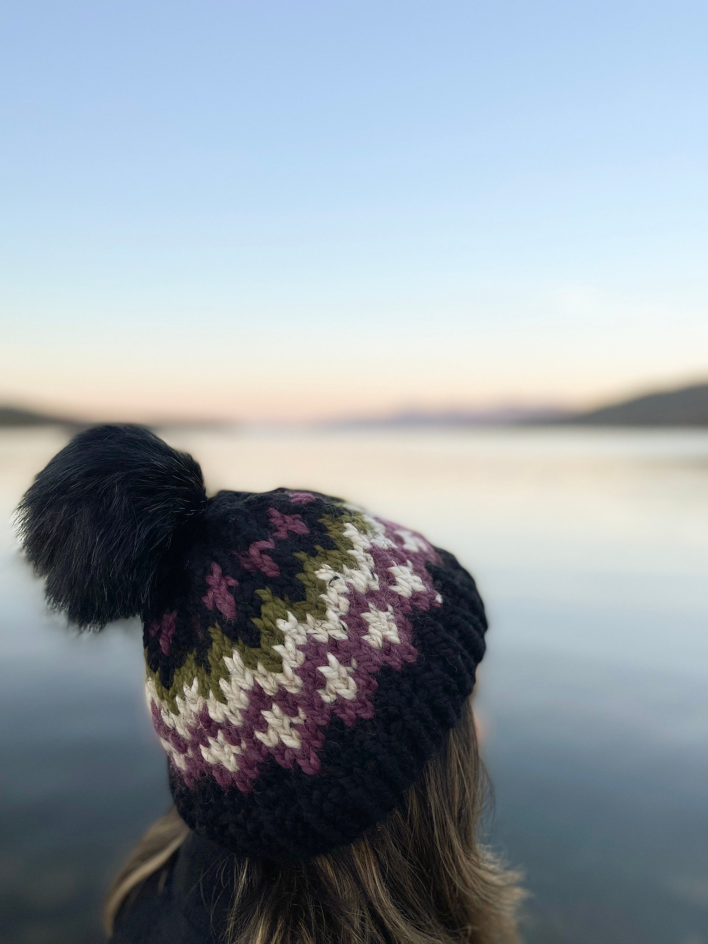 Chunky knit beanie & mittens in Fair Isle Chunky Knit Hensley Beanie Pattern: Fair Isle Design (PDF  main image 3