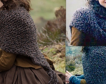 Claire's Shawl Knitting Pattern: Outlander Inspired Shoulder Wrap (PDF Pattern)