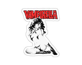 Vampirella Logo Pinup Die-Cut Sticker | Retro Comic Horror