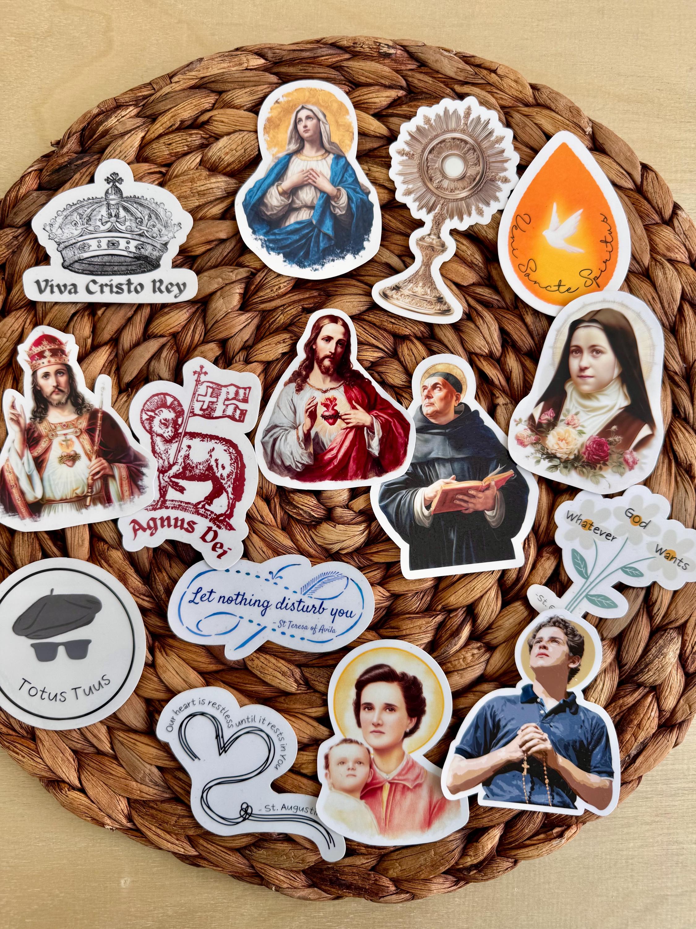 Catholic Stickers Pack Saints Stickers Catholic Gifts Traditional ...