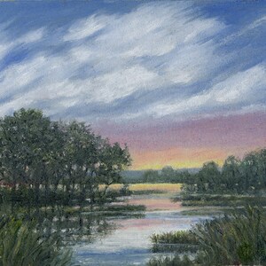 Marsh Sketch 4 - UNFRAMED Original 8 X 10 Oil Painting (C) 2013 by K. McDermott