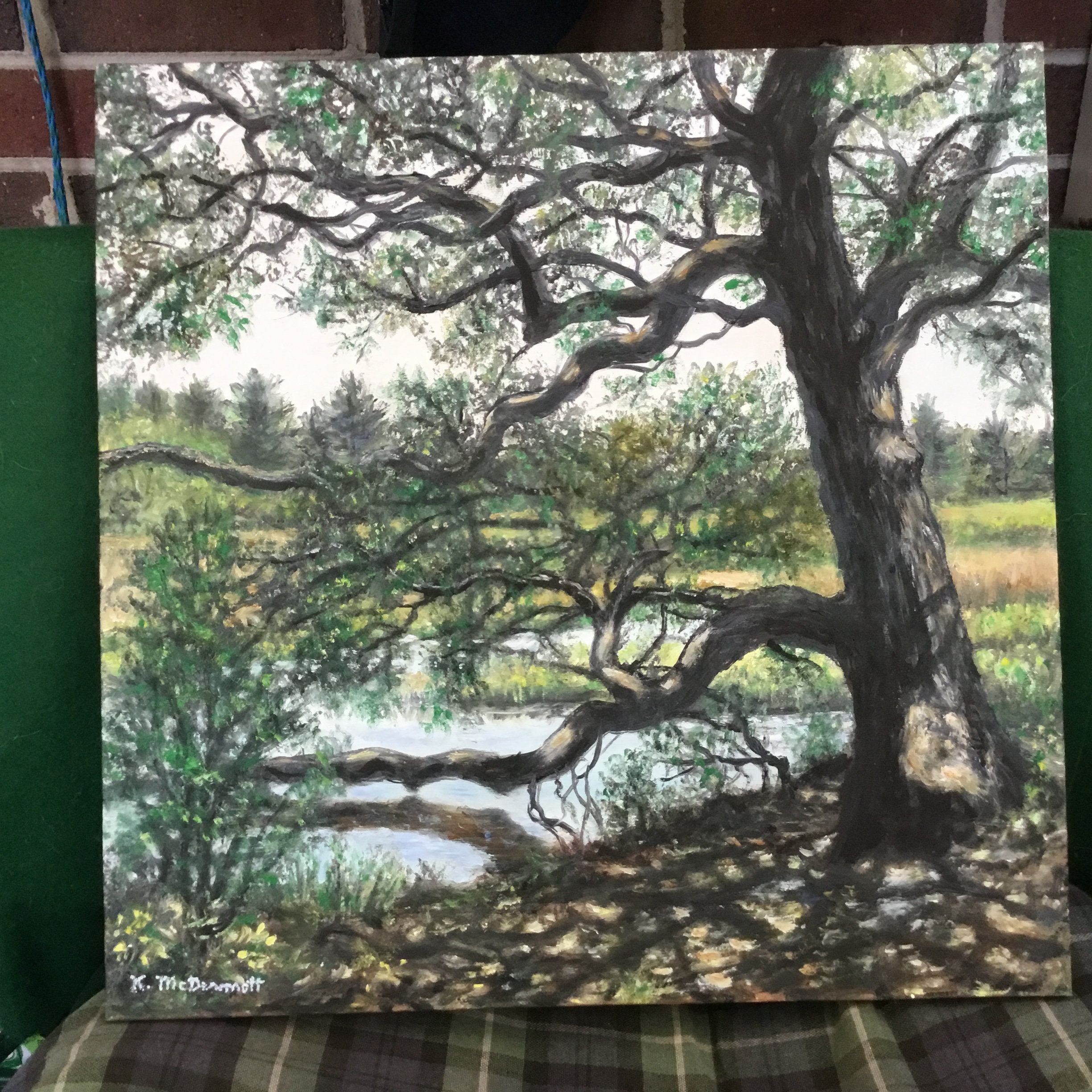 Oak Arkwork MARSH OAK at Vereen Gardens, Original Unframed Oil Landscape Painting ...