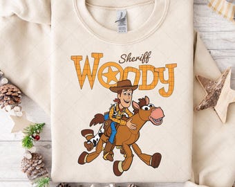 Sheriff Woody Cowboy Bullseye Png, Retro Toy Story Family Matching (Digital Download)