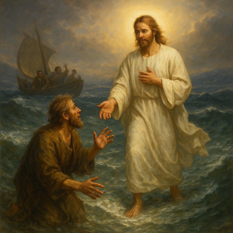 Jesus Walks on Water – Matthew 14 - Etsy