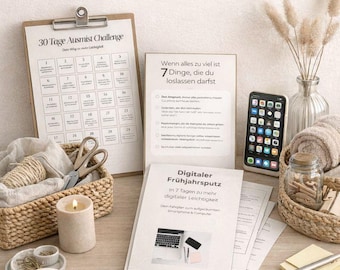 Kit de désencombrement 3 en 1 (à imprimer) | Liste de rangement pour la maison et le smartphone | Planificateur de charge mentale | Téléchargement numérique