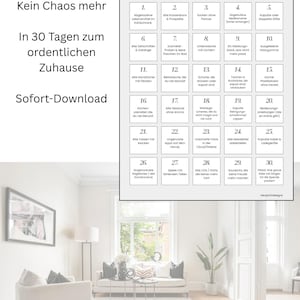 Infine, ordina: Sfida di decluttering di 30 giorni (stampabile) | Decluttering e riordino passo dopo passo | Organizzazione della casa PDF (tedesco)