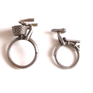 Bike Jewelry Bicycle Rings in Stainless Steel. 3D Printed - Etsy