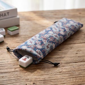 Bolsa protectora para reglas de Mahjong de anacardo / Bolsa de almacenamiento de Mahjong de viaje de gran capacidad / Organizador portátil para juegos de mesa
