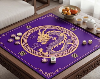 Anti-slip, thickened table mat, 31.5*31.5in, suitable for mahjong games and family entertainment.