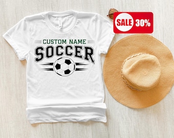 Personalisiertes Fußball Shirt, personalisiertes Namen T-Shirt, Fußball Mutter Geschenk, Team Spirit Bekleidung