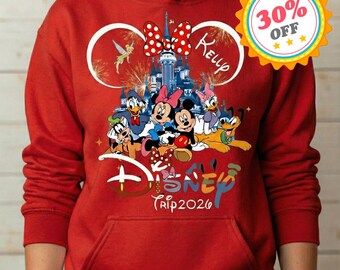 Personalisierter Freizeitpark Ausflug Hoodie 2026 | Benutzerdefinierte Name Travel Sweatshirt | Urlaubs-Erinnerungs-Hoodie