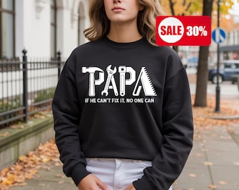 Papa Sweatshirt, Tool Lettering, Mechaniker Dad Rundhalsausschnitt, Vatertagsgeschenk